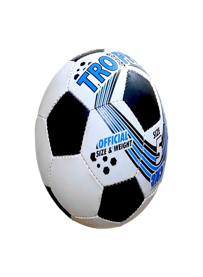 SBG Football for All Ages, 32 Pannel Football, Hand Stitched Football for Soft and Wet Grounds, Match Football,Size-5 (Trophy, White and Black) - Image 4