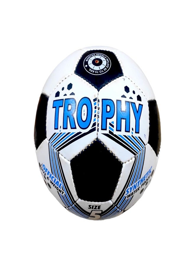 SBG Football for All Ages, 32 Pannel Football, Hand Stitched Football for Soft and Wet Grounds, Match Football,Size-5 (Trophy, White and Black) - Image 1