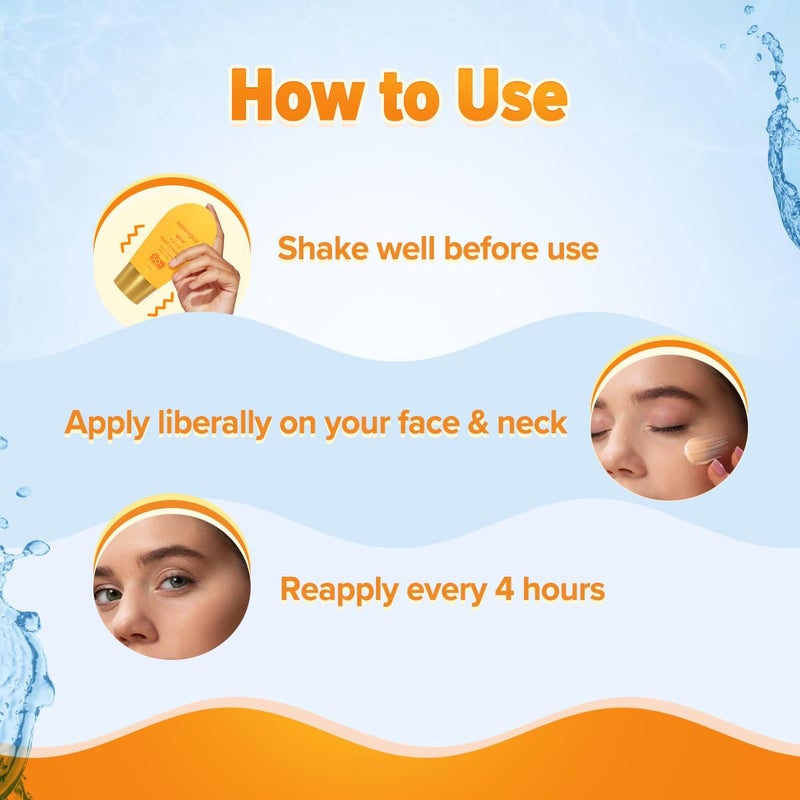Aqualogica واقي شمس ملون معزز بالتألق من أكوالوجيكا لجميع أنواع البشرة SPF 50 PA مع البابايا وفيتامين C حماية من أشعة UVA و UVB لون عالمي لبشرة متألقة وآمنة من الشمس 50 جرام عبوة واحدة - Image 5