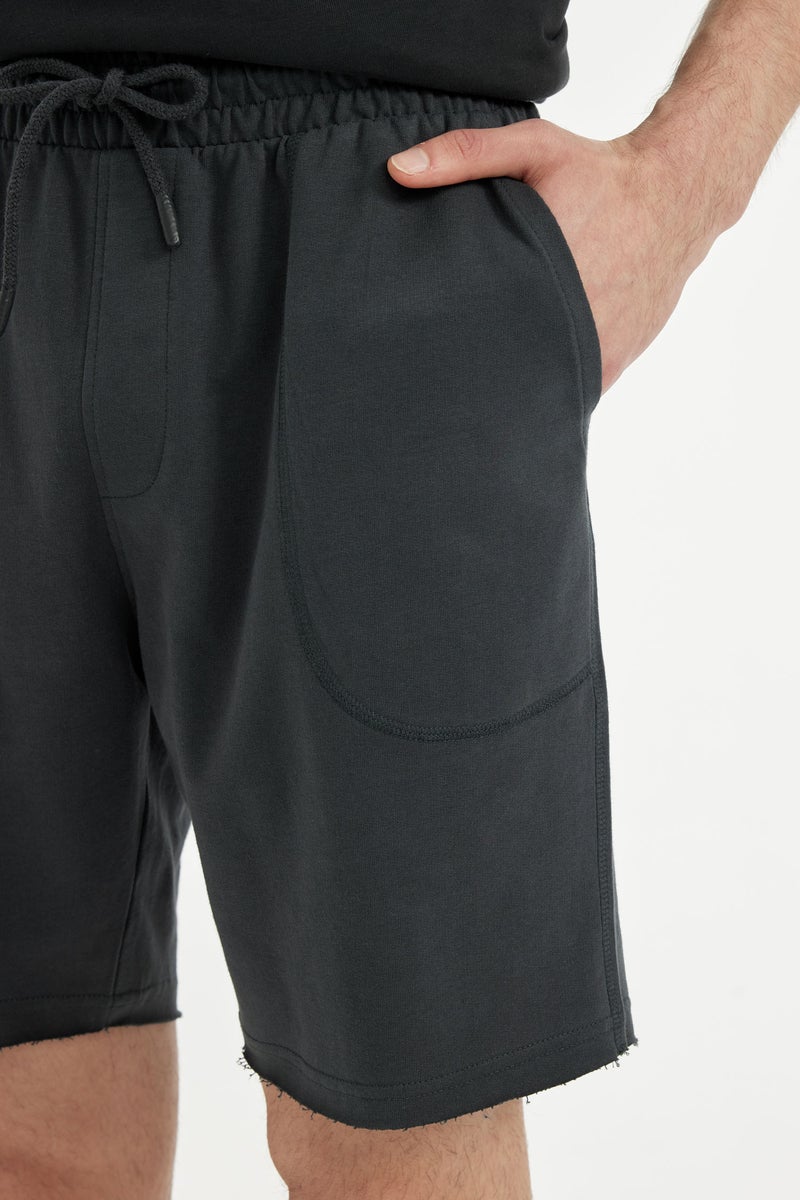 DeFacto Man Slim Fit Thin Sweatshirt Fabric Super Skinny Hem Shorts - Image 5