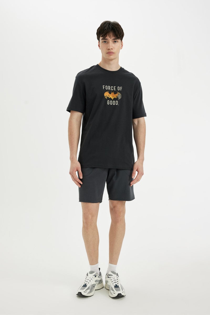 DeFacto Grey Man Slim Fit Thin Sweatshirt Fabric Super Skinny Hem Shorts Casual - Image 2