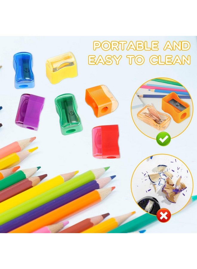 Adorox (Assorted (144 Sharpeners)) Bulk Miniature Plastic Pencil Sharpener Colors Assortment School Classroom - Image 4
