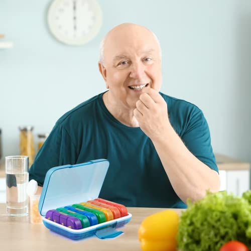 POPCUBE Premium Medicine organizer Box- Waterproof Weekly Medicine organizer- Medicine Box for home, 7 days tablet organizer For Home-Large Pill Organizer Box Case (Multicolor, 4 Compartment) - Image 5