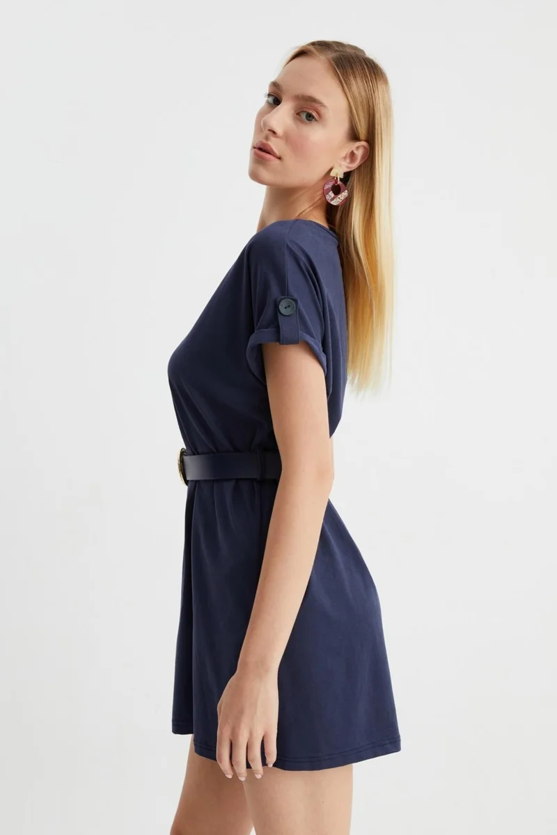 الكسندر جاردي Belted T-Shirt Dress
