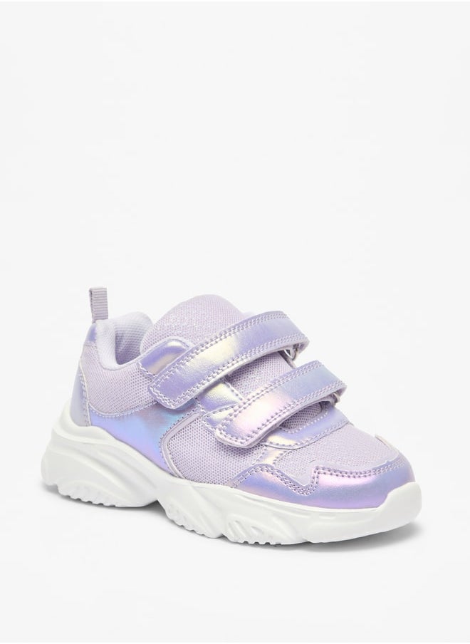 Flora Bella By Shoexpress - Girls Textured Shoes with Hook and Loop Closure - Image 1
