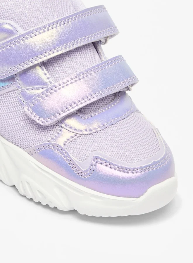 Flora Bella By Shoexpress Girls Textured Shoes with Hook and Loop Closure