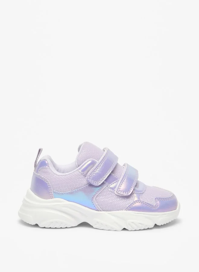 Flora Bella By Shoexpress Girls Textured Shoes with Hook and Loop Closure