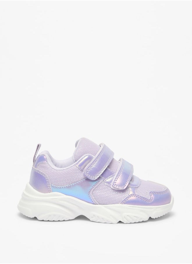 Flora Bella By Shoexpress - Girls Textured Shoes with Hook and Loop Closure - Image 1