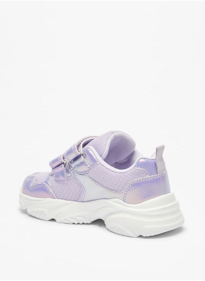 Flora Bella By Shoexpress - Girls Textured Shoes with Hook and Loop Closure - Image 1