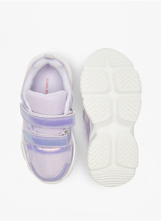 Flora Bella By Shoexpress - Girls Textured Shoes with Hook and Loop Closure - Image 1
