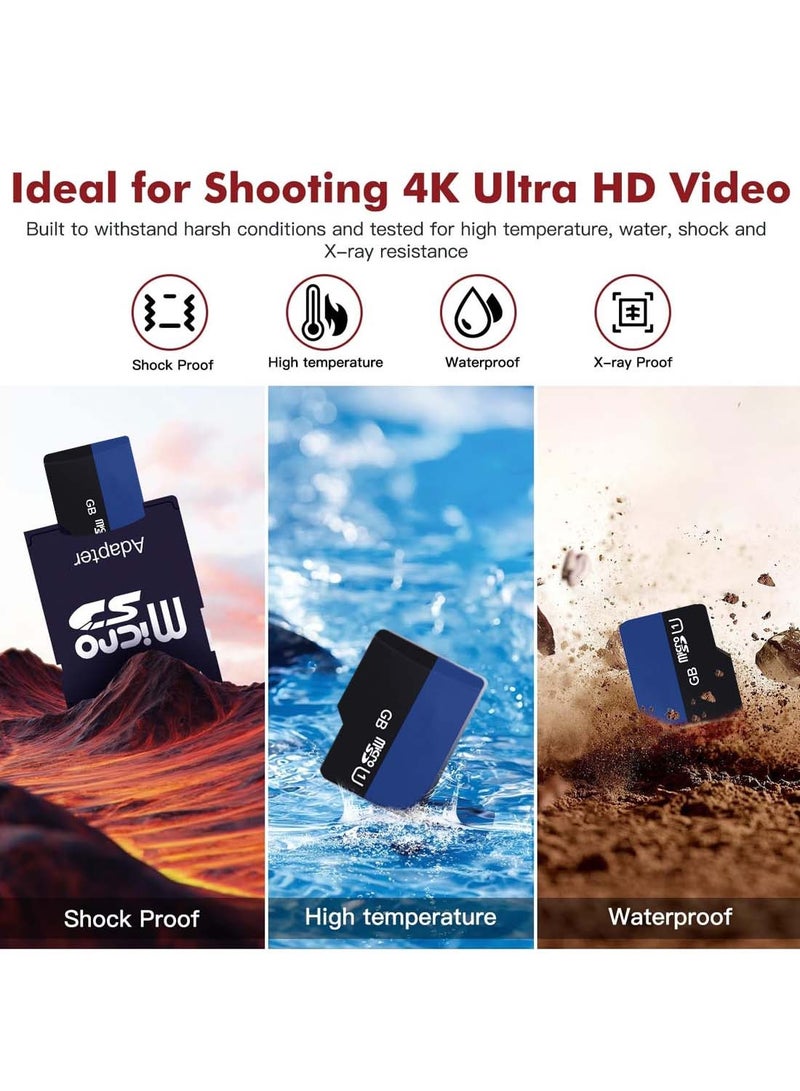 CHAPPELINE Micro SD Card 128GB, High Speed Memory Card with Micro SD Adapter - Black - Image 4