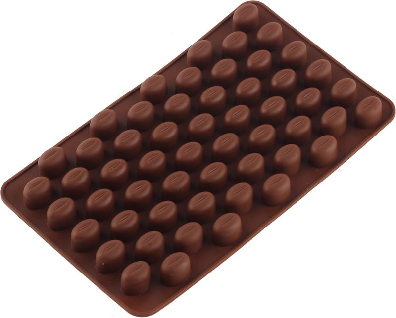YIMINGMOLD 55 Cavity Mini Coffee Beans Silicone Candy Mold Coffee Bean Shaped Candy Mold For DIY Cake Decoration Set of 2 - Image 5