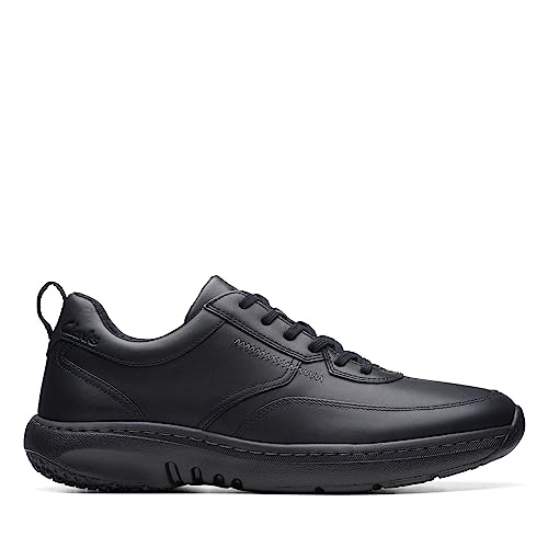 clarks أحذية كلاركس للرجال كلاركس برو لاسي أوكسفورد، جلد أسود، 12 عريض - Image 4