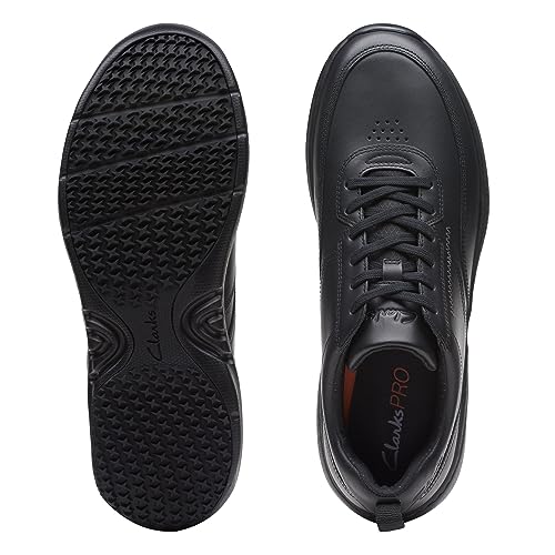 clarks أحذية كلاركس للرجال كلاركس برو لاسي أوكسفورد، جلد أسود، 12 عريض - Image 5