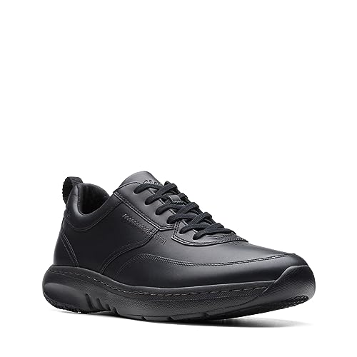 clarks أحذية كلاركس للرجال كلاركس برو لاسي أوكسفورد، جلد أسود، 12 عريض - Image 3