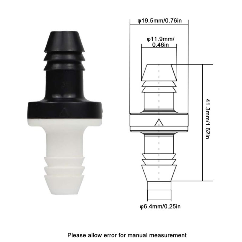1 Pc 3 8 Inline Check Valve One Way Non Return Plug In Barb For Water Air System - Image 3