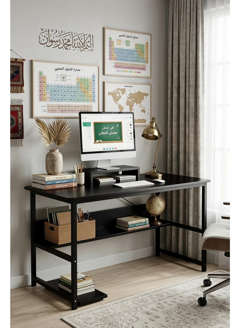 Visionnaire 110*50 cm Office Table Computer Desk with Bookshelf - Simple Style Study  Desk and Gaming Table - Image 1
