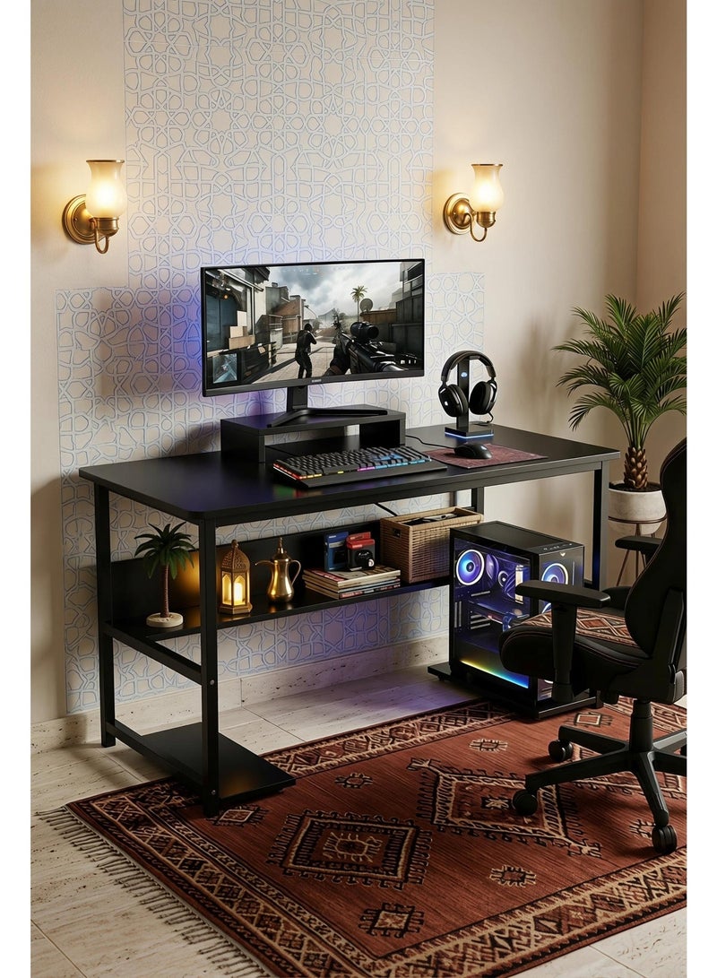 Visionnaire 110*50 cm Office Table Computer Desk with Bookshelf - Simple Style Study  Desk and Gaming Table - Image 3