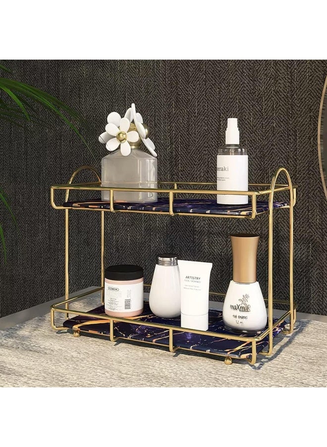 IBAMA IBAMA Storage Basket Organizers Shelf Bathroom Storage Shampoo Soap Makeup Storage Rack Holder Bathroom Organizer 1 Layer Black, Gold  - Image 1