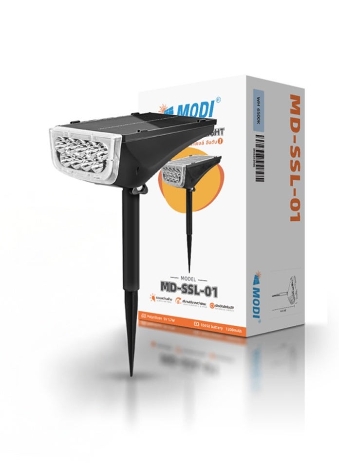 MODI Solar Spike Light Outdoor LED 1.7W Mono Panel | 8H+ Lighting | 3000K Warm White | IP65 Waterproof Garden Pathway Landscape Spotlight - Image 3