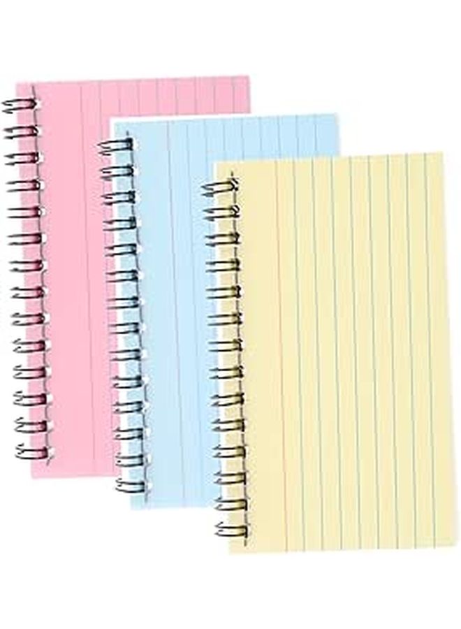 3Pcs Spiral Index Card Notepads Lined Small Notebooks Tearable Study Cards For Office Message Recording Smooth Writing Paper - Image 1