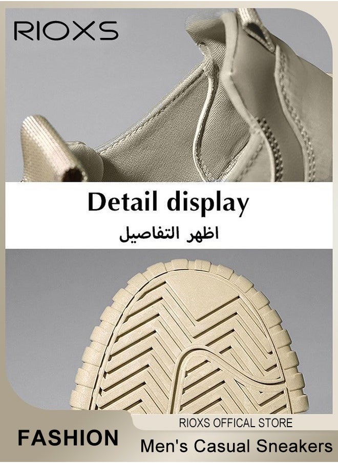 RIOXS - Men's Classic Canvas Low Top Sneakers, High-quality Lightweight Breathable Shoes, Fashionable Comfortable Flat Shoes with Non-slip Sole, Casual Canvas Shoes, Suitable for Various Activities - Image 1
