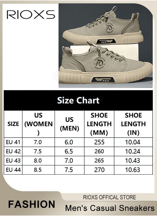 RIOXS - Men's Classic Canvas Low Top Sneakers, High-quality Lightweight Breathable Shoes, Fashionable Comfortable Flat Shoes with Non-slip Sole, Casual Canvas Shoes, Suitable for Various Activities - Image 1