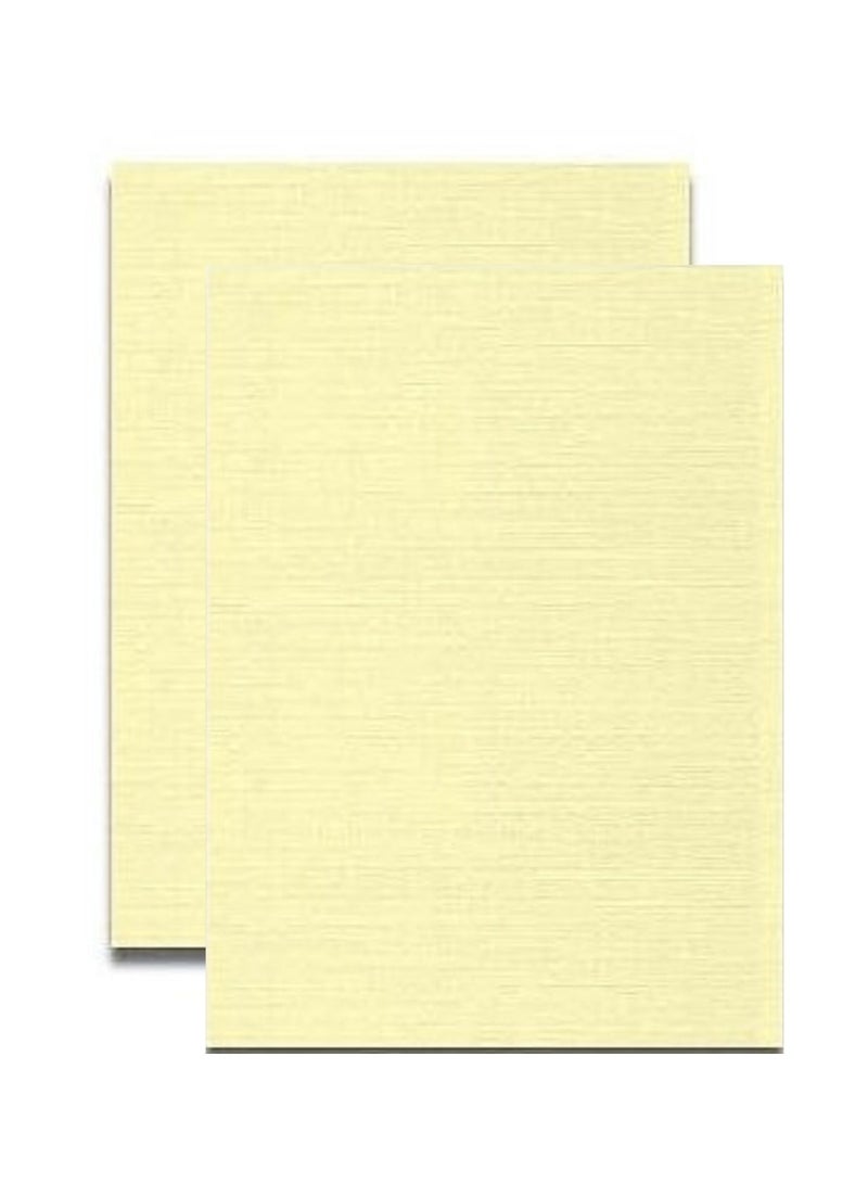Terabyte Classic Linen Paper, Cream Color, 21" x 29", 300gsm A4, 50 Sheets, Embossed Texture, 24 lb Weight - Image 1