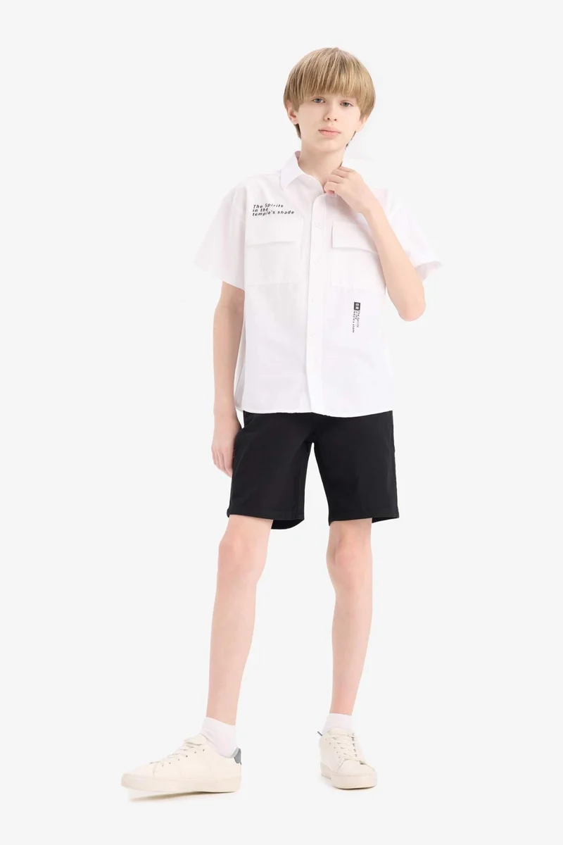 ديفاكتو Boy Basic Gabardine Shorts