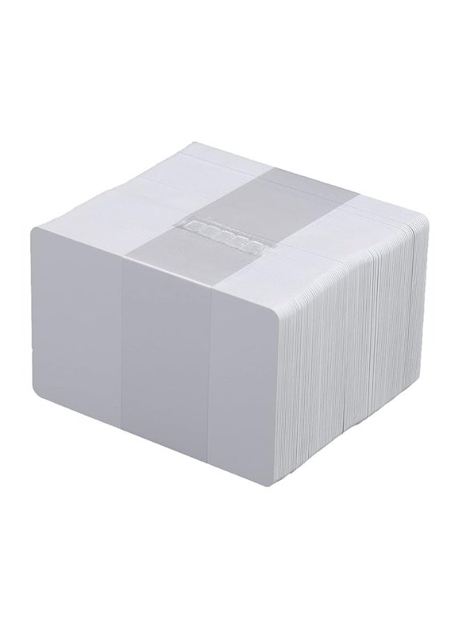 0 Blank White PVC ID Cards – Double-Sided Printable Plastic Cards for ID, Employee Badges, Student, Access & Membership – Compatible with PVC Card Printers  - Image 1