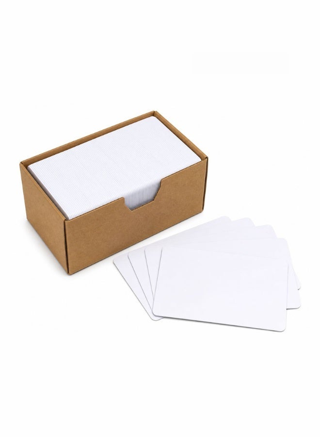 200 Blank White PVC ID Cards – Double-Sided Printable Plastic Cards for ID, Employee Badges, Student, Access & Membership – Compatible with PVC Card Printers - Image 2