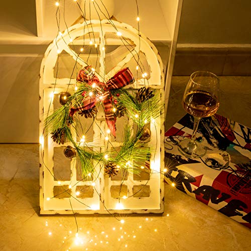 AWQ 200 LED 6.6FTx10 Christmas Tree String Lights 8 Modes LED Fairy String Lights USB Powered with Remote Control for Christmas Tree Wedding Party Home Decoration - Image 2