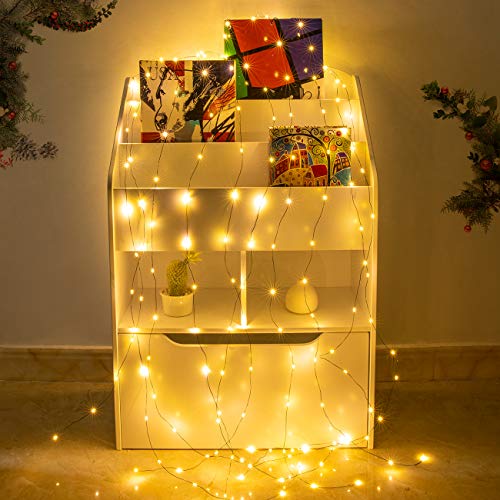 AWQ 200 LED 6.6FTx10 Christmas Tree String Lights 8 Modes LED Fairy String Lights USB Powered with Remote Control for Christmas Tree Wedding Party Home Decoration - Image 3