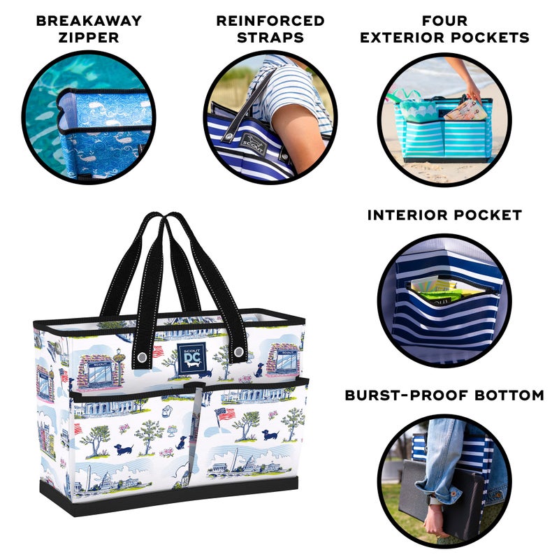 SCOUT BJ Bag - Large, Utility Tote Bag for Women, Nurses, Teachers and Moms with Zipper & 4 Exterior Pockets for Organizing - Image 2