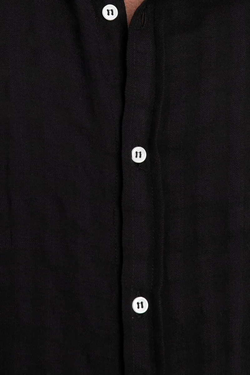 Tudors Slim Fit Long Sleeve Cotton Self-Patterned Piping Plain Men's Shirt