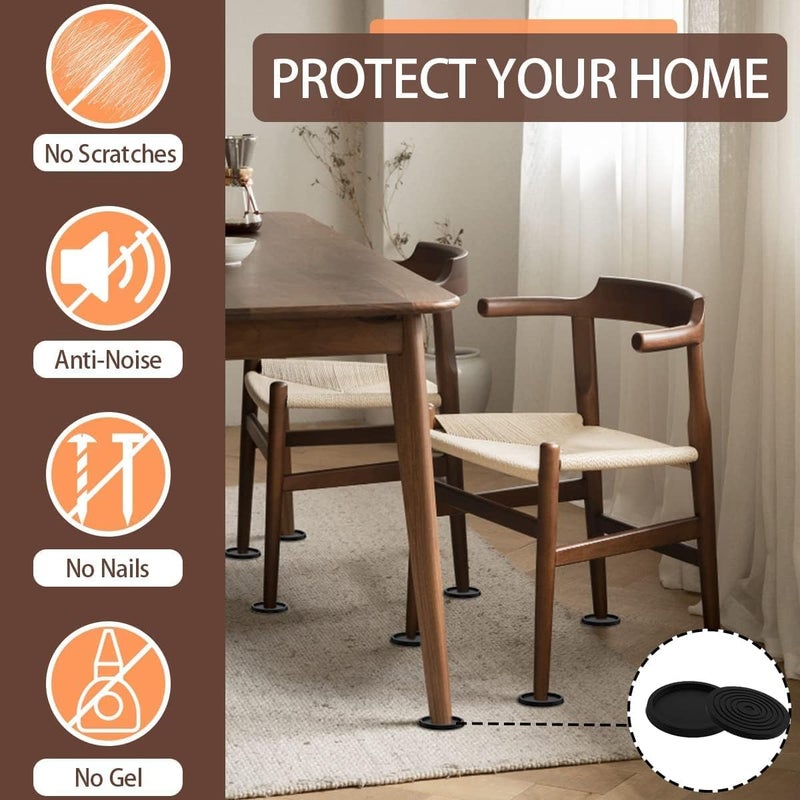 Do It Yourself DIY Crafts Furniture Pads Non-adhesive Square Felt Furniture Pads Thicken Noise Reduction Floor Protector Customized Cuttable Felt Furniture Pads Self Adhesive Sticker (4 Sheets Brown, 2 Sheets Brown) - Image 2