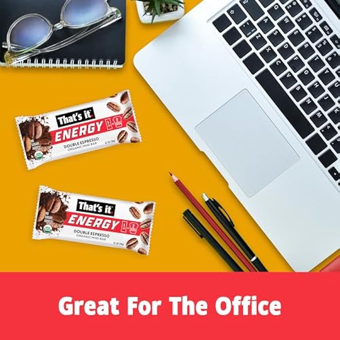That's it. That’s it. Organic Energy Coffee Mini Bars - (1 Mini Bar = 2 Espresso Shots) Grab and Go, No Added Sugars, Non-GMO, Caffeine Power Snack, Kosher, Allergy Friendly (Double Espresso - 15 Count) - Image 4
