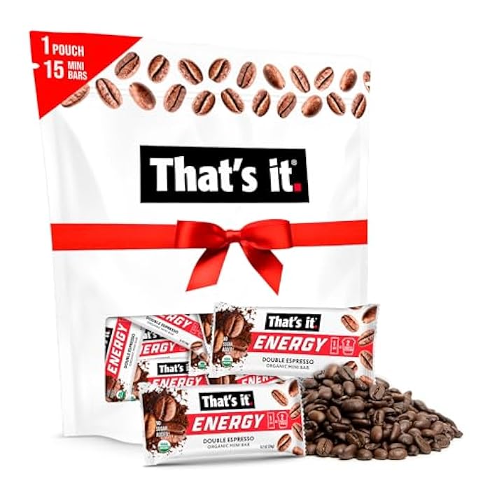 That's it. That’s it. Organic Energy Coffee Mini Bars - (1 Mini Bar = 2 Espresso Shots) Grab and Go, No Added Sugars, Non-GMO, Caffeine Power Snack, Kosher, Allergy Friendly (Double Espresso - 15 Count) - Image 1