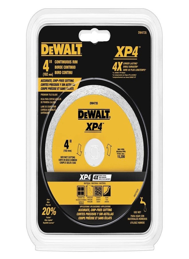 DEWALT DW4735 4-Inch by .060-Inch Wet/Dry XP4 Porclean and Tile Blade - Image 1