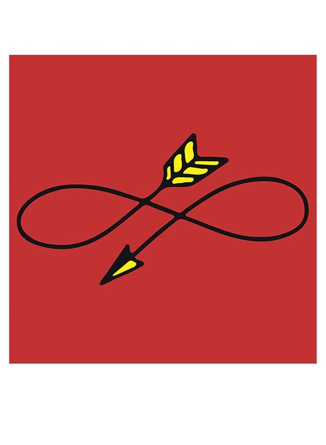 RYN Infinity Themed Printed MDF Wall Art Red/Yellow/Black 30x30cm - Image 1