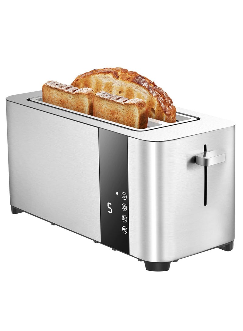 4 Slice Toaster with Extra-Wide Slots – Adjustable Temperature Control, Defrost & Reheat Functions, 1.5-inch Wide Slots for Bread, Bagels & Snacks, Stainless Steel Breakfast Toaster 1400W  - Image 1