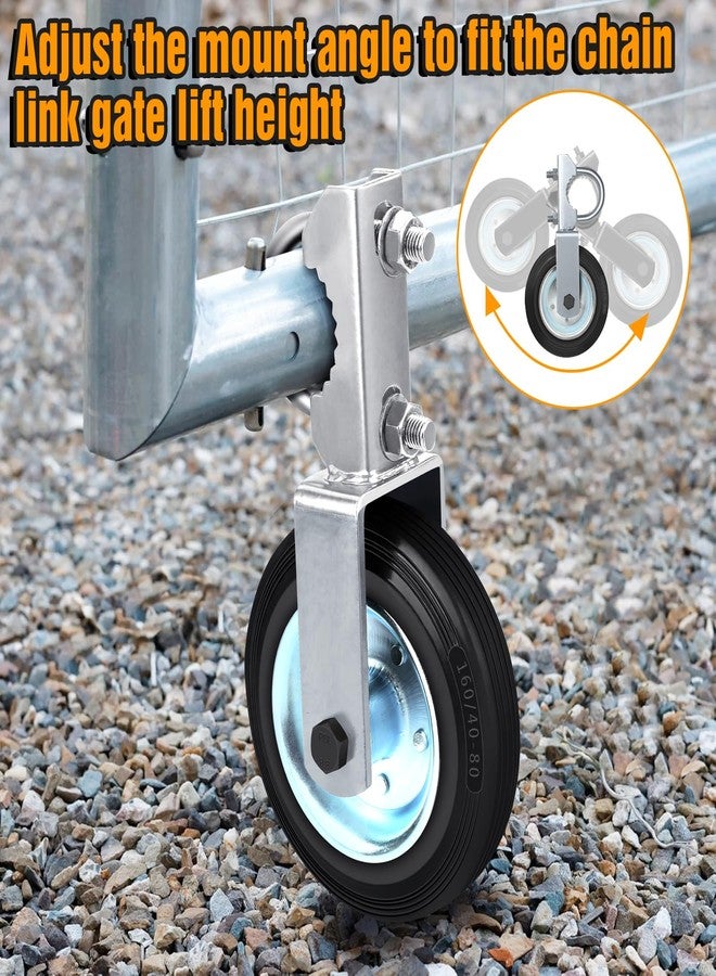 Mofeez Gate Wheel for Metal Swing Gate with 1-5/8" Thru 2" Gate Frames, Gate Support Wheel for Chain Link Fence (Set of 2) - Image 5