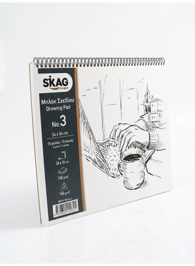 سكاج لوحة رسم سكاج 34 × 24 سم - 140 جرام/م² (15 ورقة) - Image 1