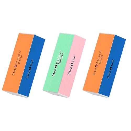 Soft N Style Soft 'N Style 4 Way Shiny Block / 4 Step Buffing Block Shine Nail Buffer 3 pcs - Image 1