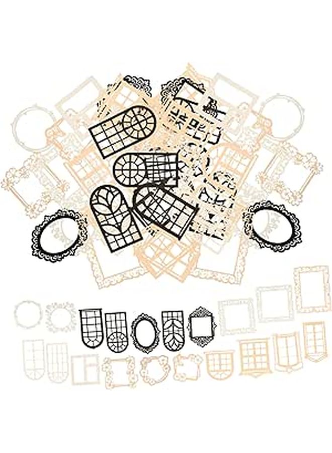 Vintage Lace Cutout Scrapbooking Paper 40pcs Hollowed Patterns for Journals Cards Home Decor - Image 1