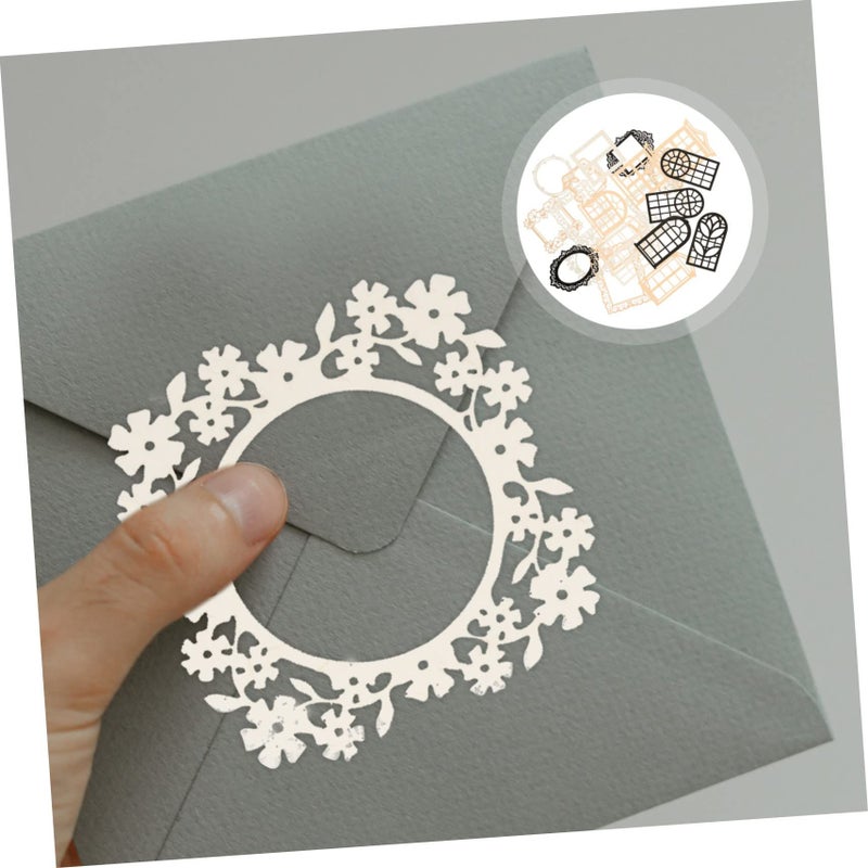 Vintage Lace Cutout Scrapbooking Paper 40pcs Hollowed Patterns for Journals Cards Home Decor - Image 5