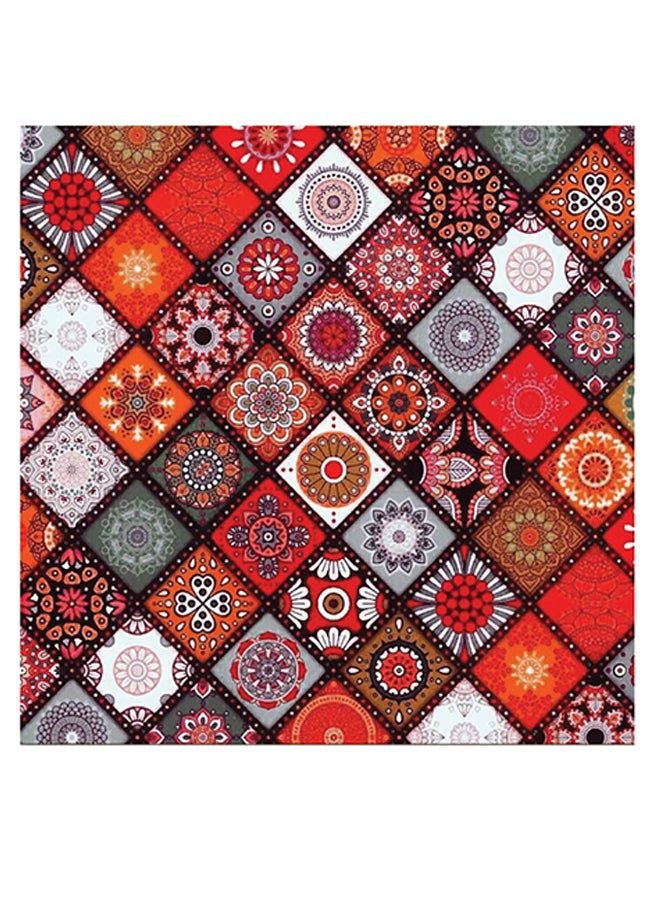 RYN فن الماندالا الجدار الفني رمادي/برتقالي/أحمر 30x30 سم - Image 2