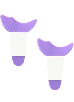 KASTWAVE Eye Makeup Tool, Eyelash Eyeshadow Silicone Auxiliary Protection Tool, Reusable Prevent Soiling Makeup Tool Suitable for Professional Makeup Artists Beginners 2 Pcs, Purple  - Image 1
