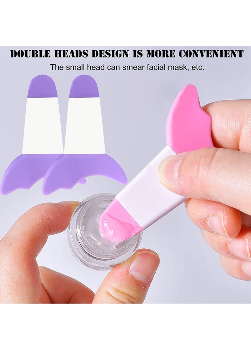 KASTWAVE Eye Makeup Tool, Eyelash Eyeshadow Silicone Auxiliary Protection Tool, Reusable Prevent Soiling Makeup Tool Suitable for Professional Makeup Artists Beginners 2 Pcs, Purple - Image 4