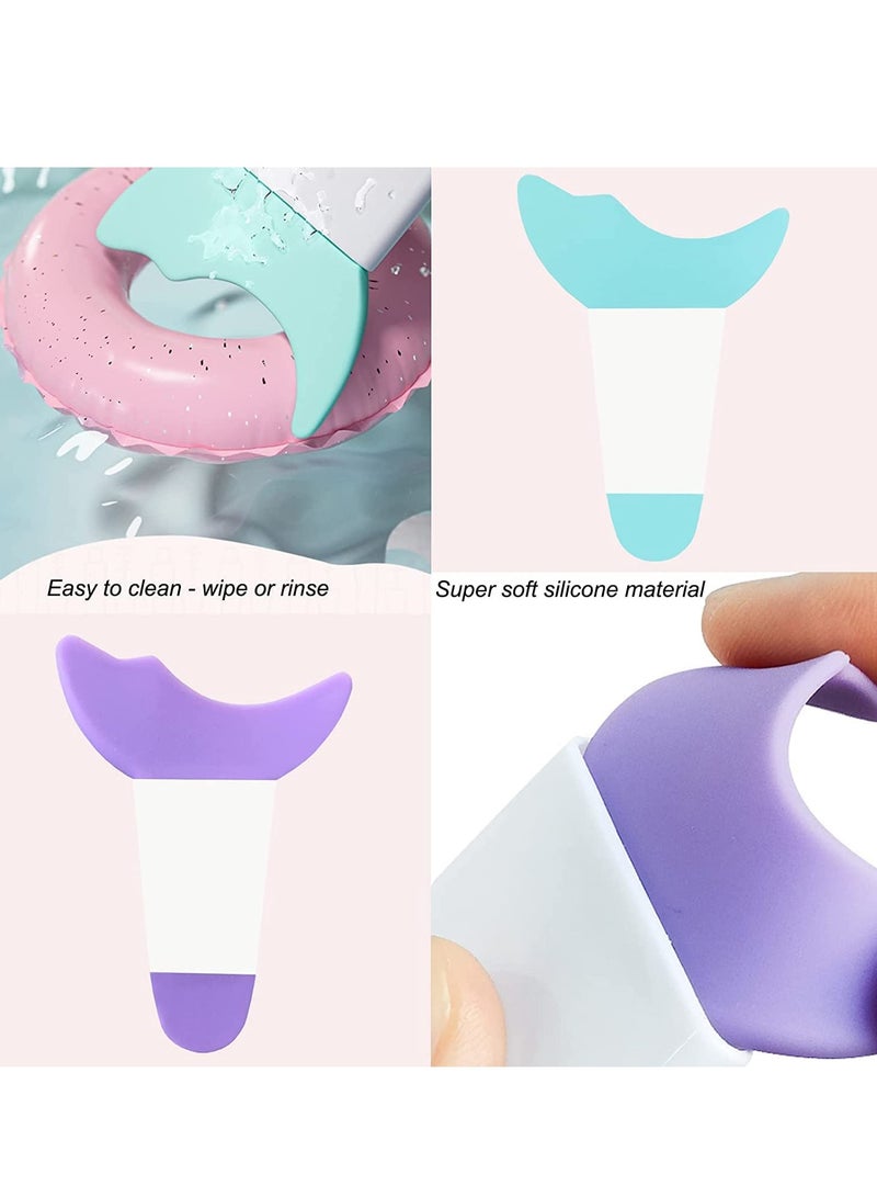 KASTWAVE Eye Makeup Tool, Eyelash Eyeshadow Silicone Auxiliary Protection Tool, Reusable Prevent Soiling Makeup Tool Suitable for Professional Makeup Artists Beginners 2 Pcs, Purple - Image 2